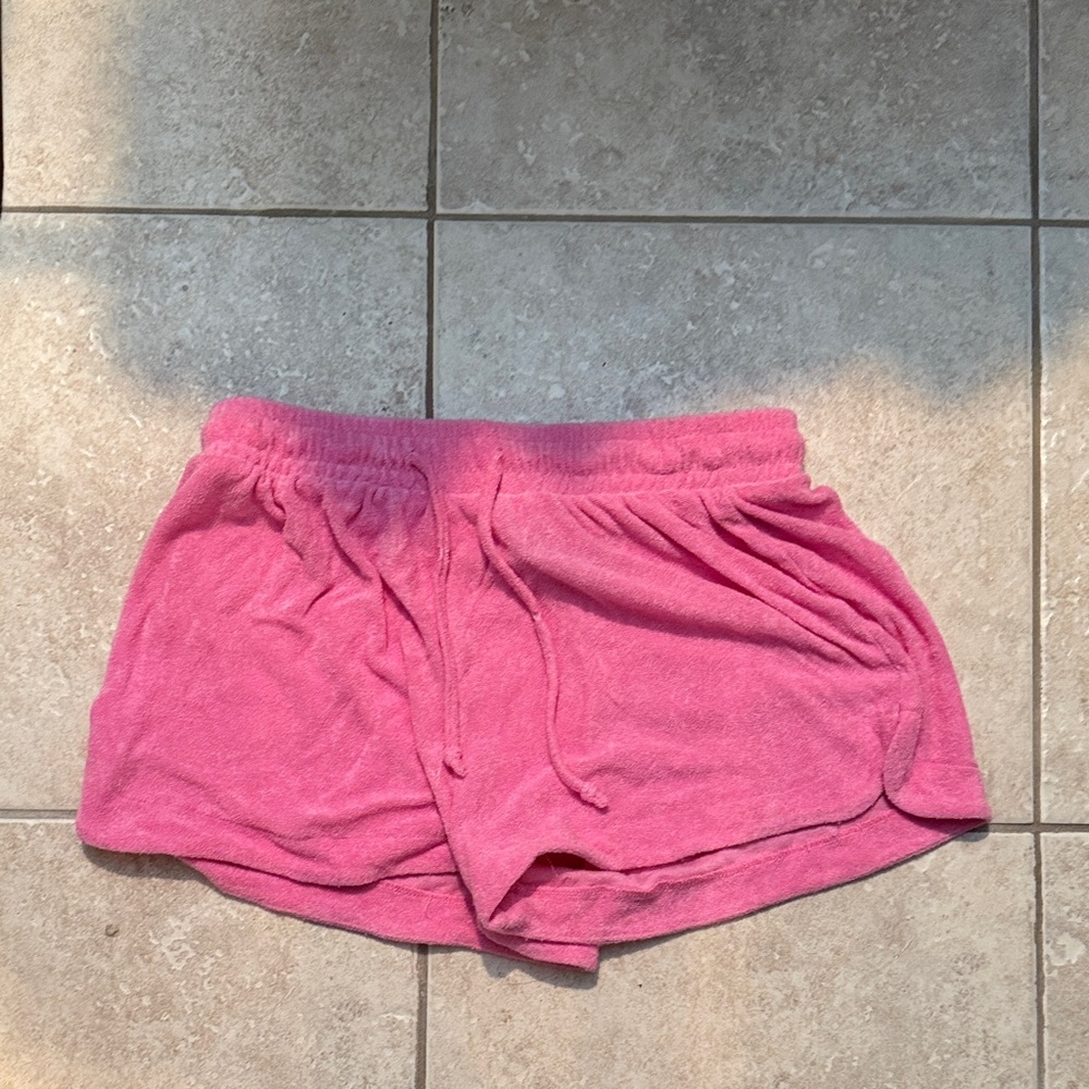 Cozy Pink Terry Shorts for Women